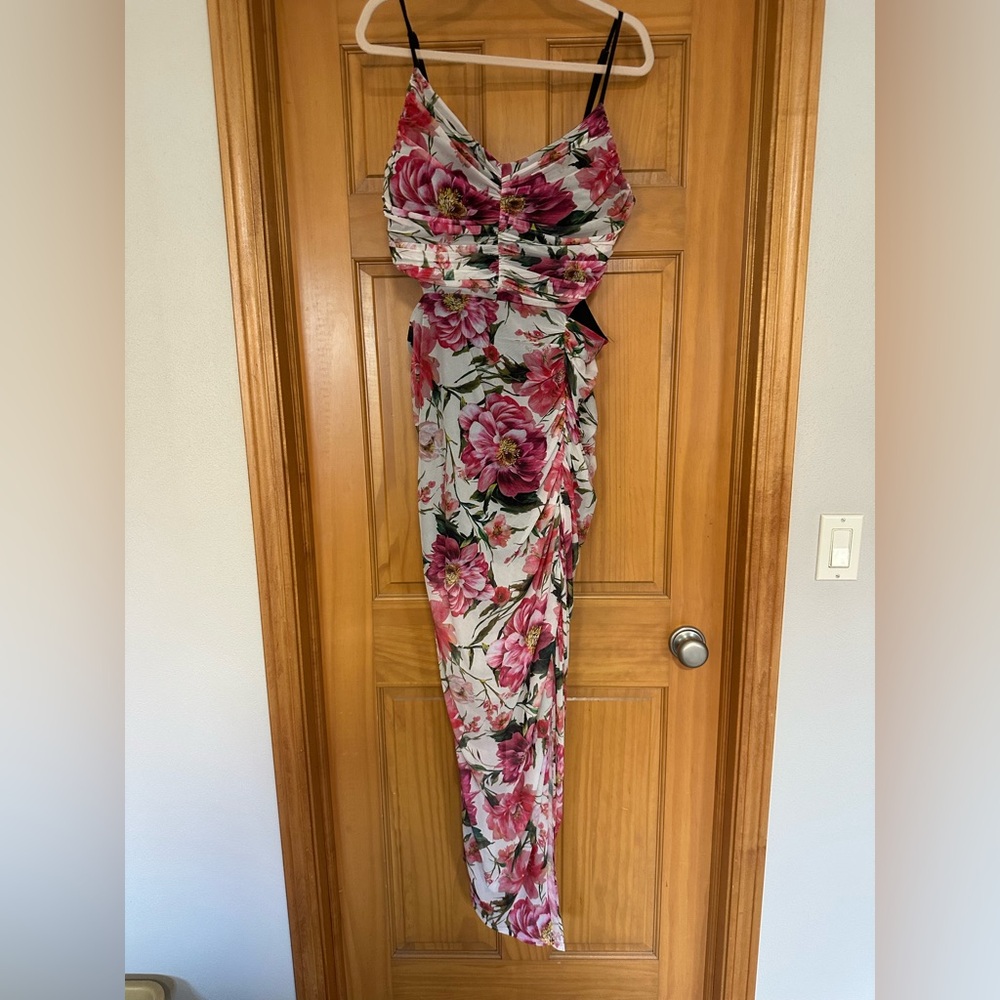 Express floral cutout dress